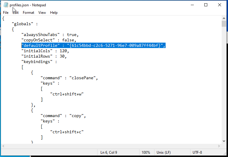 Terminal Configuration