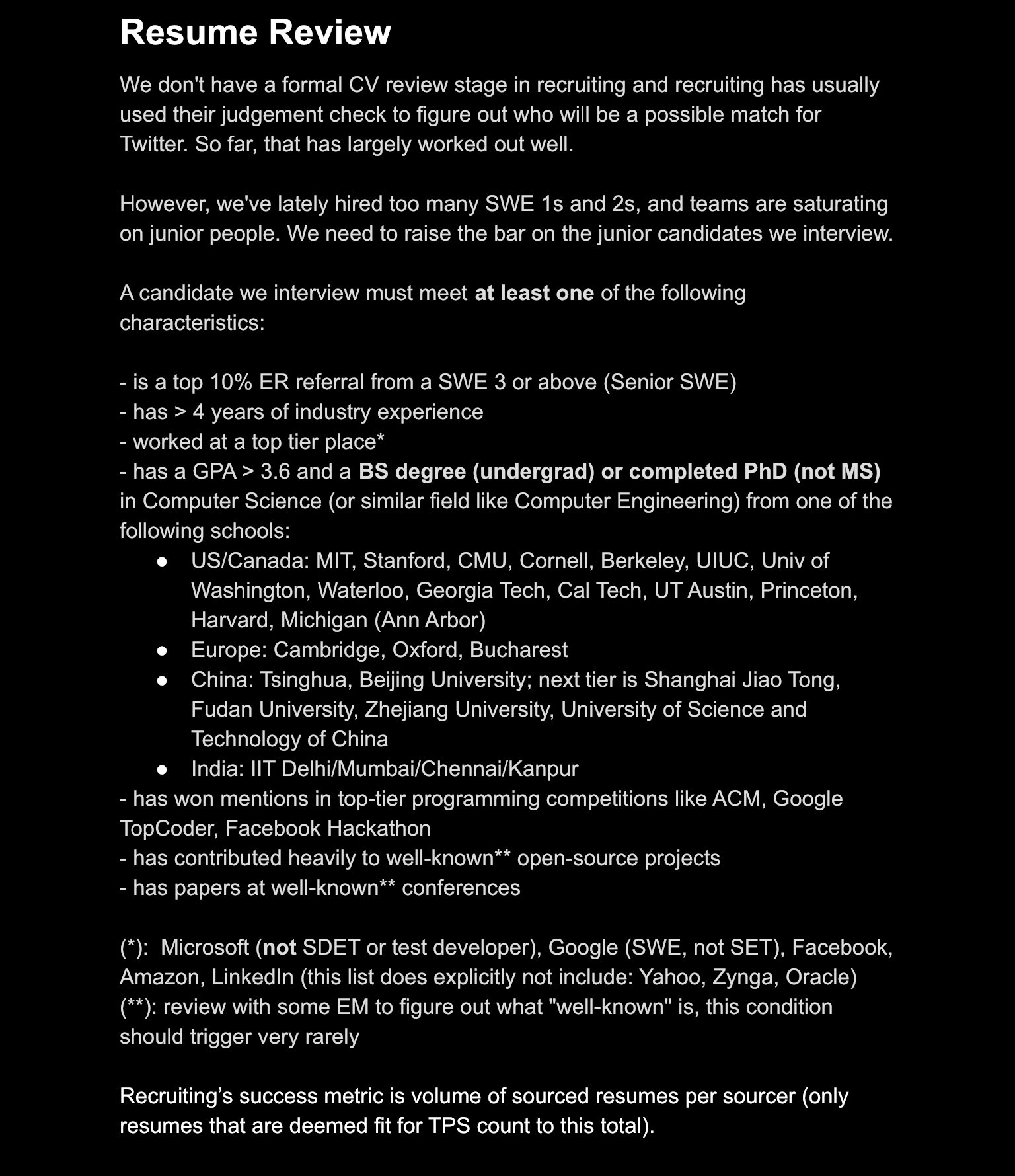 Ex-Googlers resume review process at Twitter